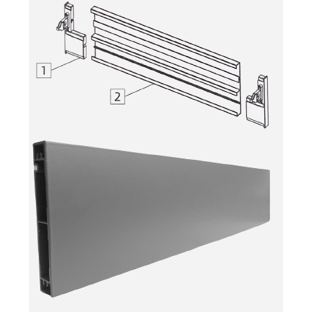 Cabinet Front Panel Aluminum - L 6.5´