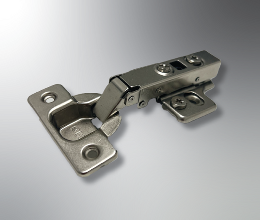 Full Overlay 35 One-Way Non- Soft-Close Clip on hinge with 3D Cam Plate with Dowels