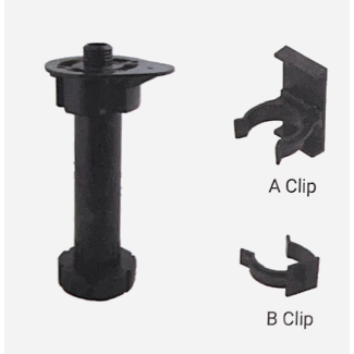 Plastic Legs - Adjustable cabinet leg 4.1/2" to 6" with Dowel