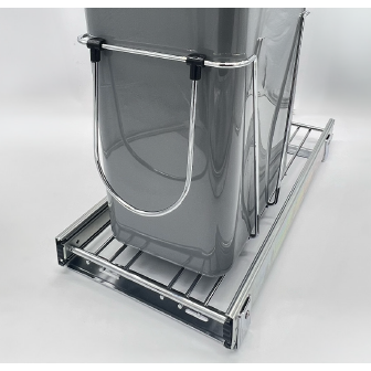 System Frame - For Single Trash Bin in Crome