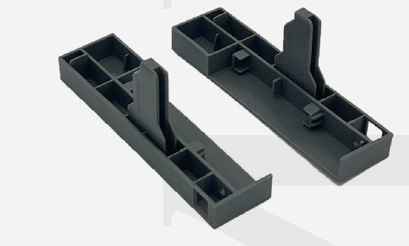 Cabinet Front Panel With Rail - Plastic Attachment for Pull Out Drawer 5” (120mm)