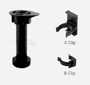 Plastic Legs - Adjustable cabinet leg 4.1/2" to 6"