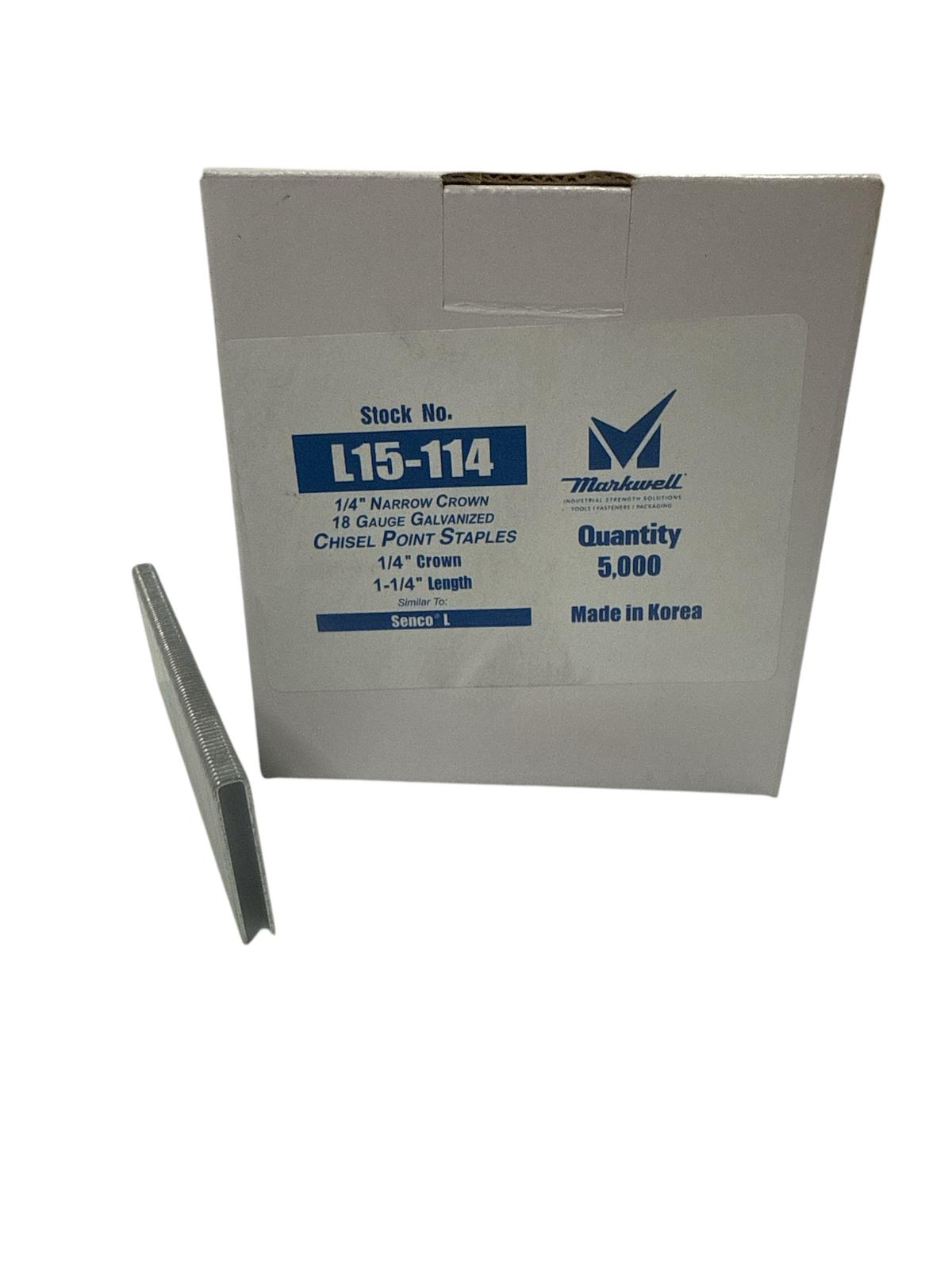 STAPLES L-15-114 18GA CROWN 1/4" LENGTH 1-1/4"