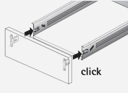 Front Fixing Drawer Connector w/ Dowel for 04603 H4/H5" DOWEL