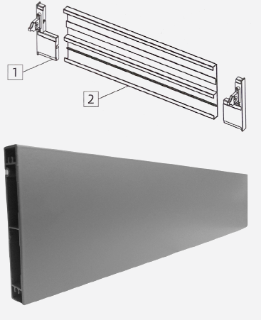 Cabinet Front Panel Aluminum - L 6.5´